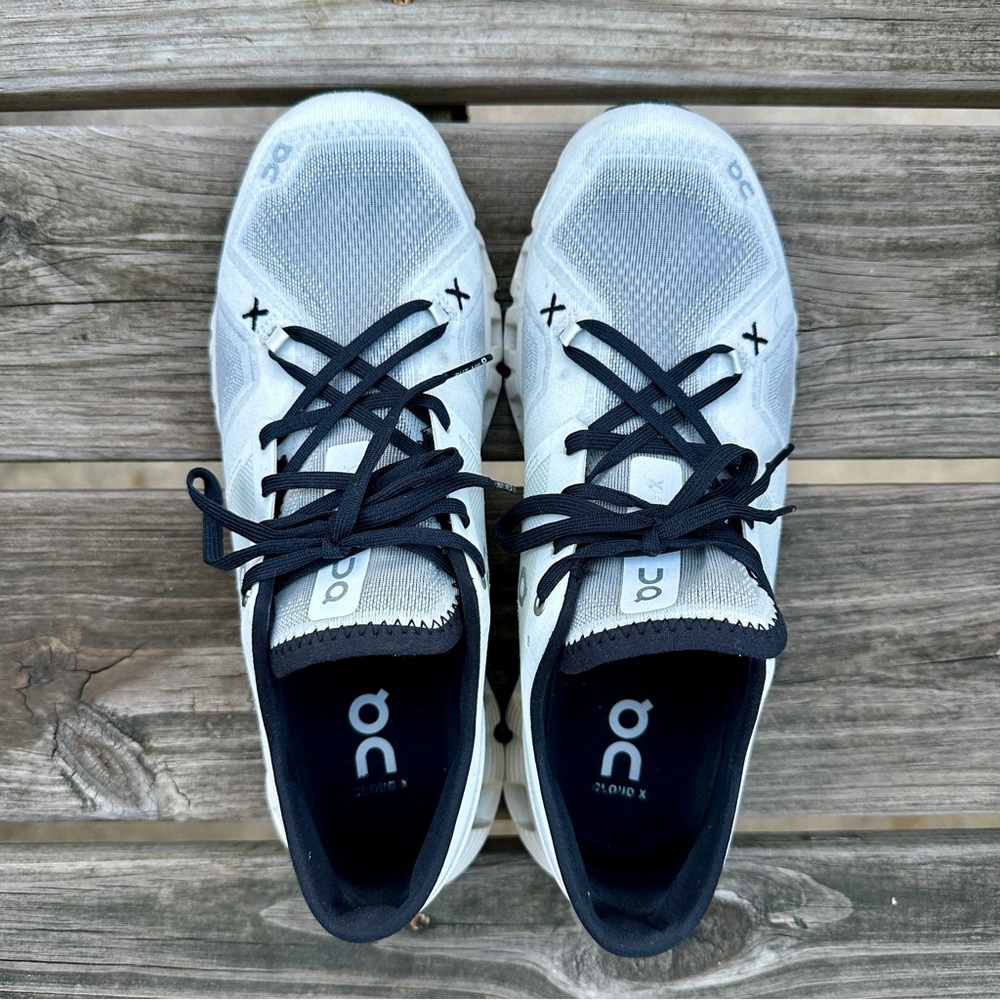 On Running Men X3 Cross Training Shoes Ivory/Black 9.5
